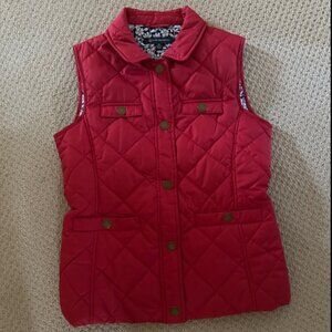 Brooks Brothers Vest Womens Red Quilted Thermore Button Down Vest - Sz XS